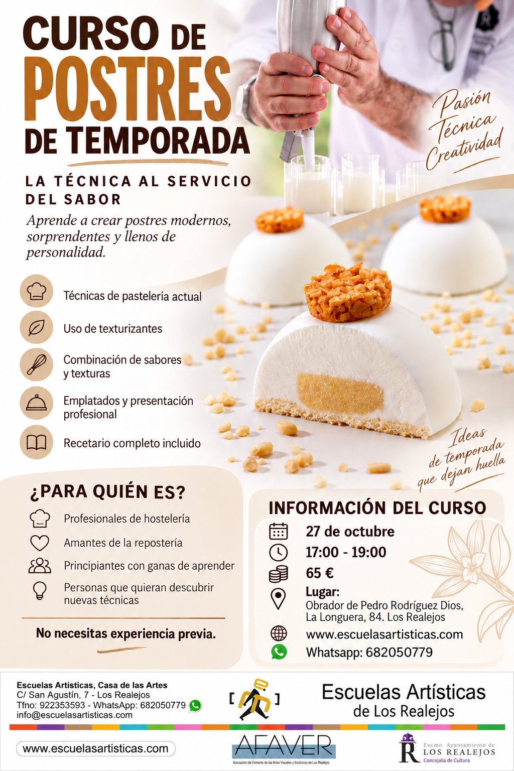 Cursos de Postres de Temporada: La técnica al servicio del sabor.